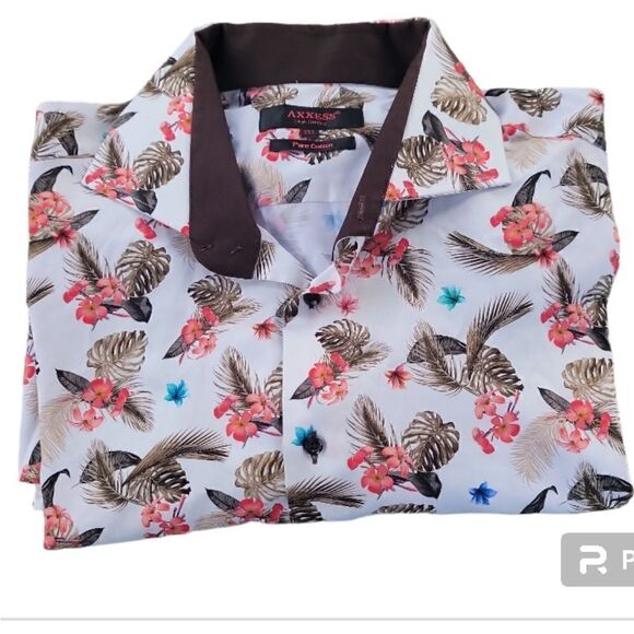 Axxess Palm Leaves Long Sleeve - Picture 1 of 4